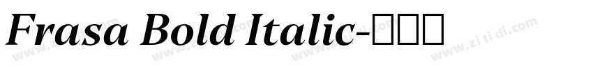 Frasa Bold Italic字体转换